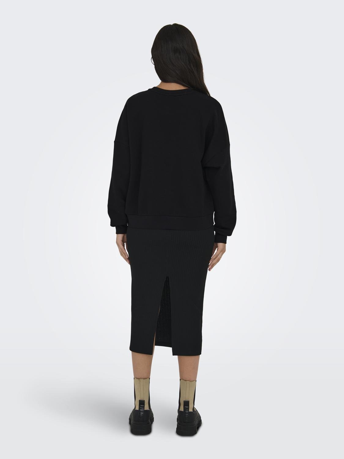 ONLY Regular Fit O-hals Sweatshirt -Black - 15304312