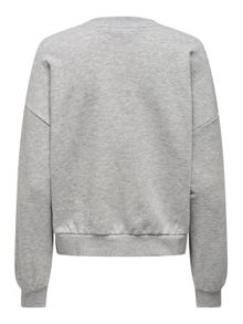 ONLY Normal passform O-ringning Sweatshirt -Light Grey Melange - 15304318