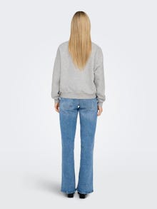 ONLY Regular Fit O-Neck Sweatshirt -Light Grey Melange - 15304318