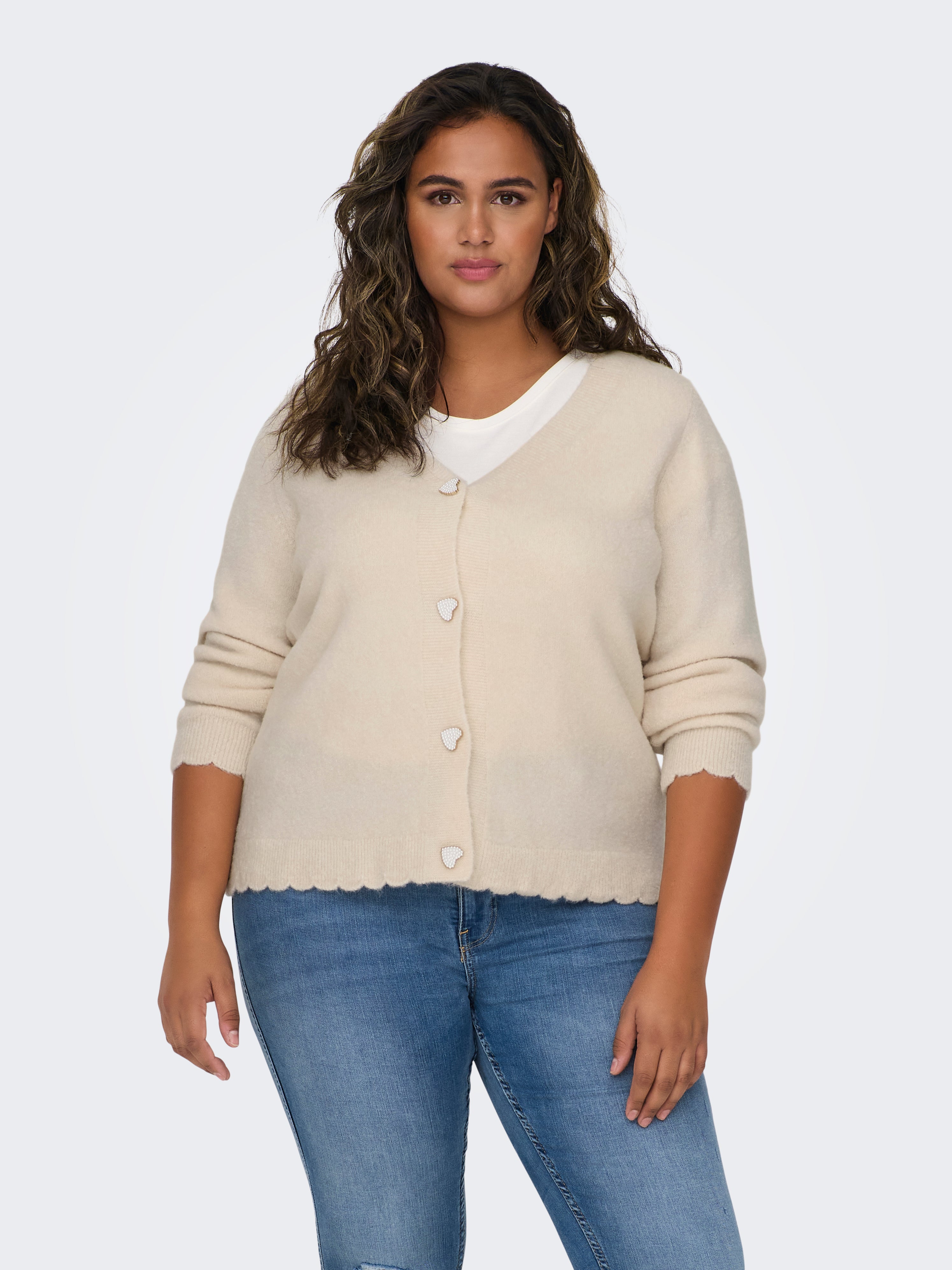 Cardigan Femme F&F Beige Col V En Viscose - Taille 16 (44) - Très Bon état