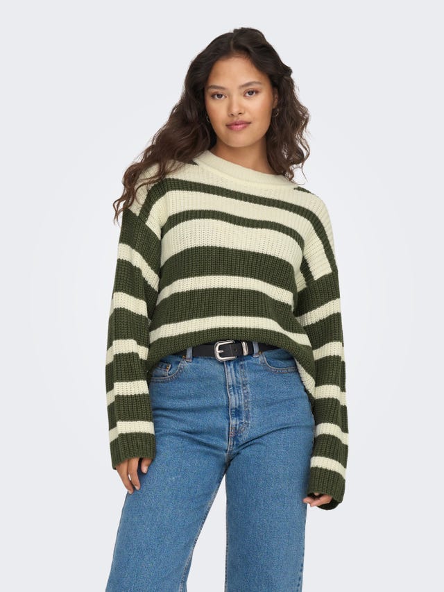 ONLY Round Neck Dropped shoulders Pullover - 15304494