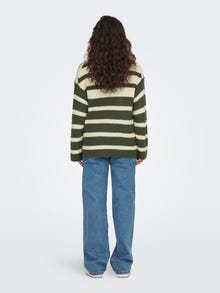 ONLY O-neck Oversize knitted pullover -Eggnog - 15304494