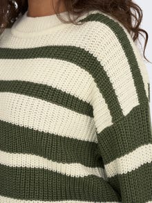ONLY O-neck Oversize knitted pullover -Eggnog - 15304494