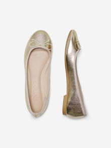 ONLY Round toe Ballerina -Gold Colour - 15304513
