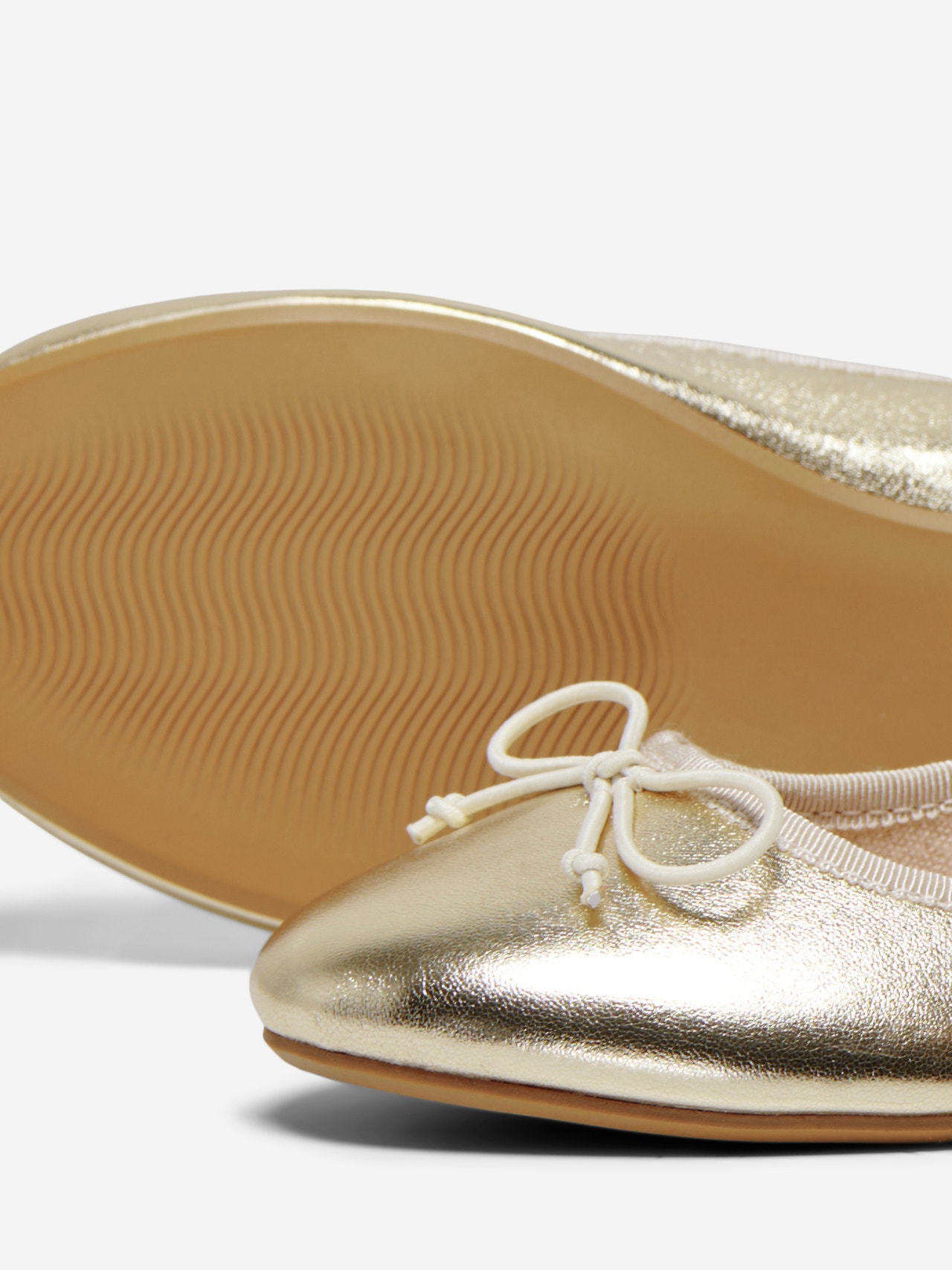 ONLY Round toe Ballerina -Gold Colour - 15304513