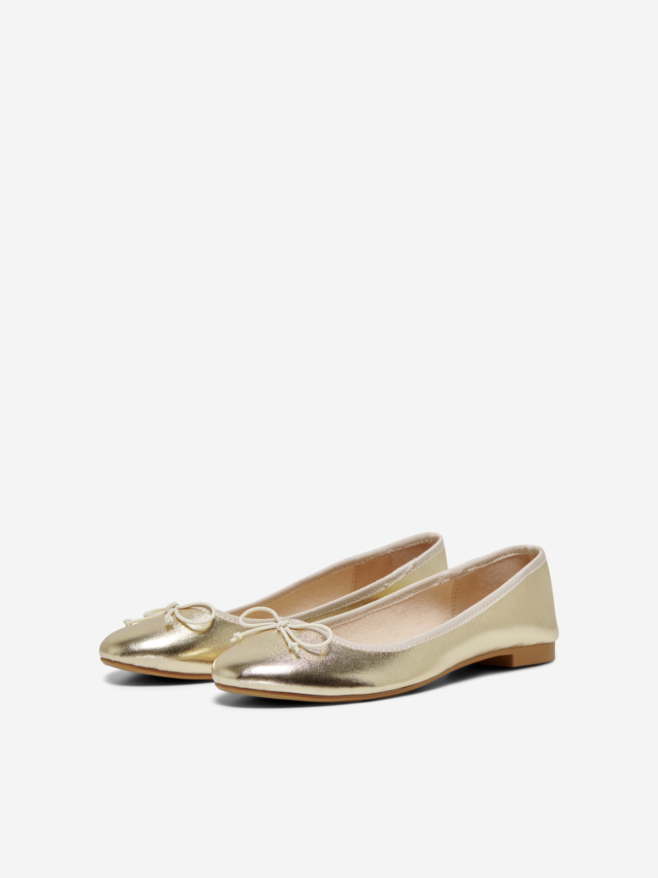 ONLY Ballerines Bout rond -Gold Colour - 15304513