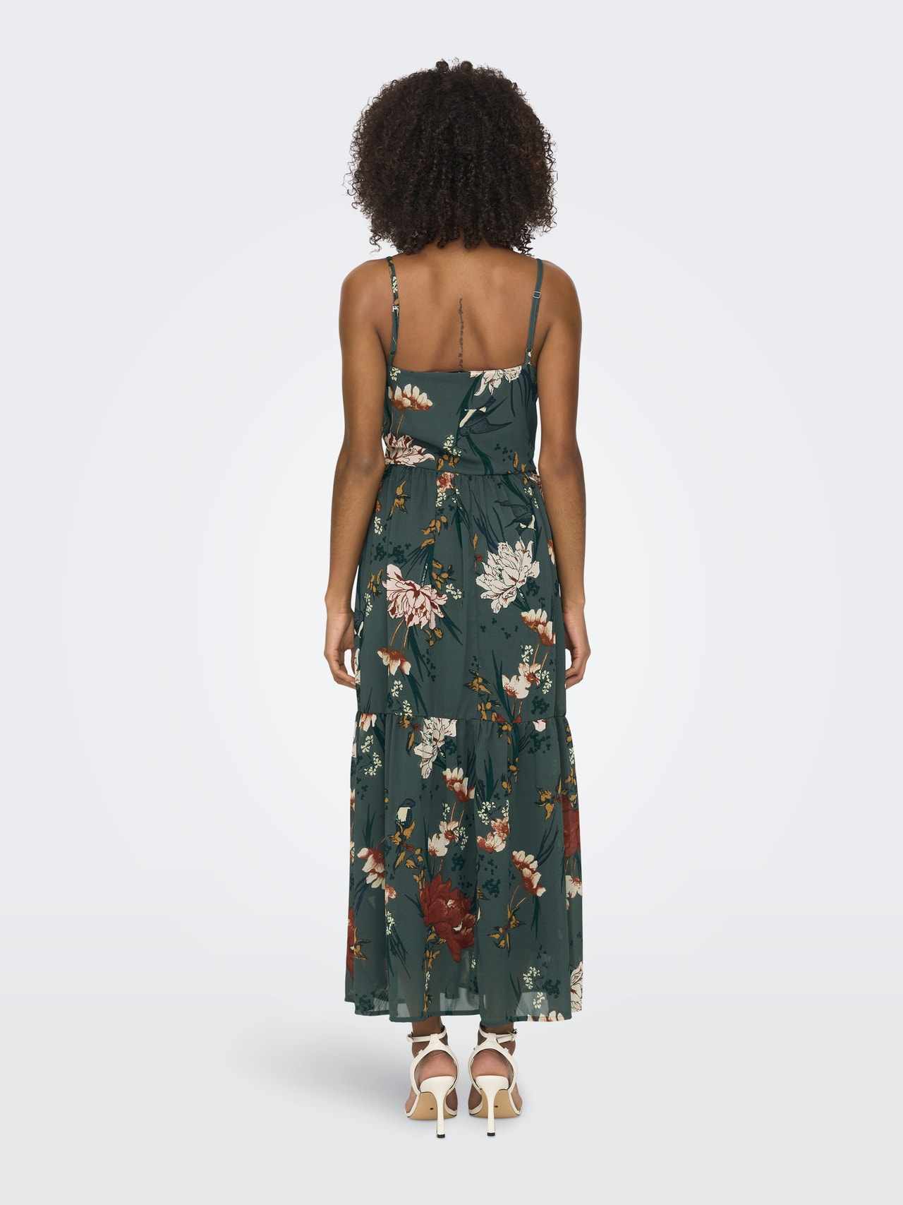 ONLY Maxi dress with v-neck and straps -Balsam Green - 15304531