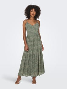 ONLY Maxi dress with v-neck and straps -Sea Spray - 15304531