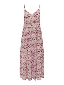 ONLY Maxi dress with v-neck and straps -Mulberry - 15304531
