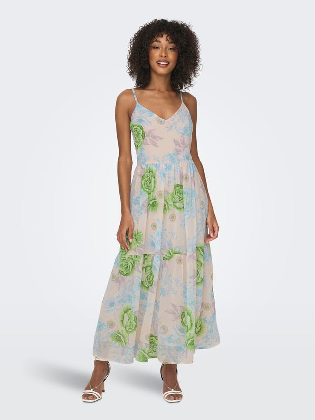 ONLY Maxi dress with v-neck and straps - 15304531