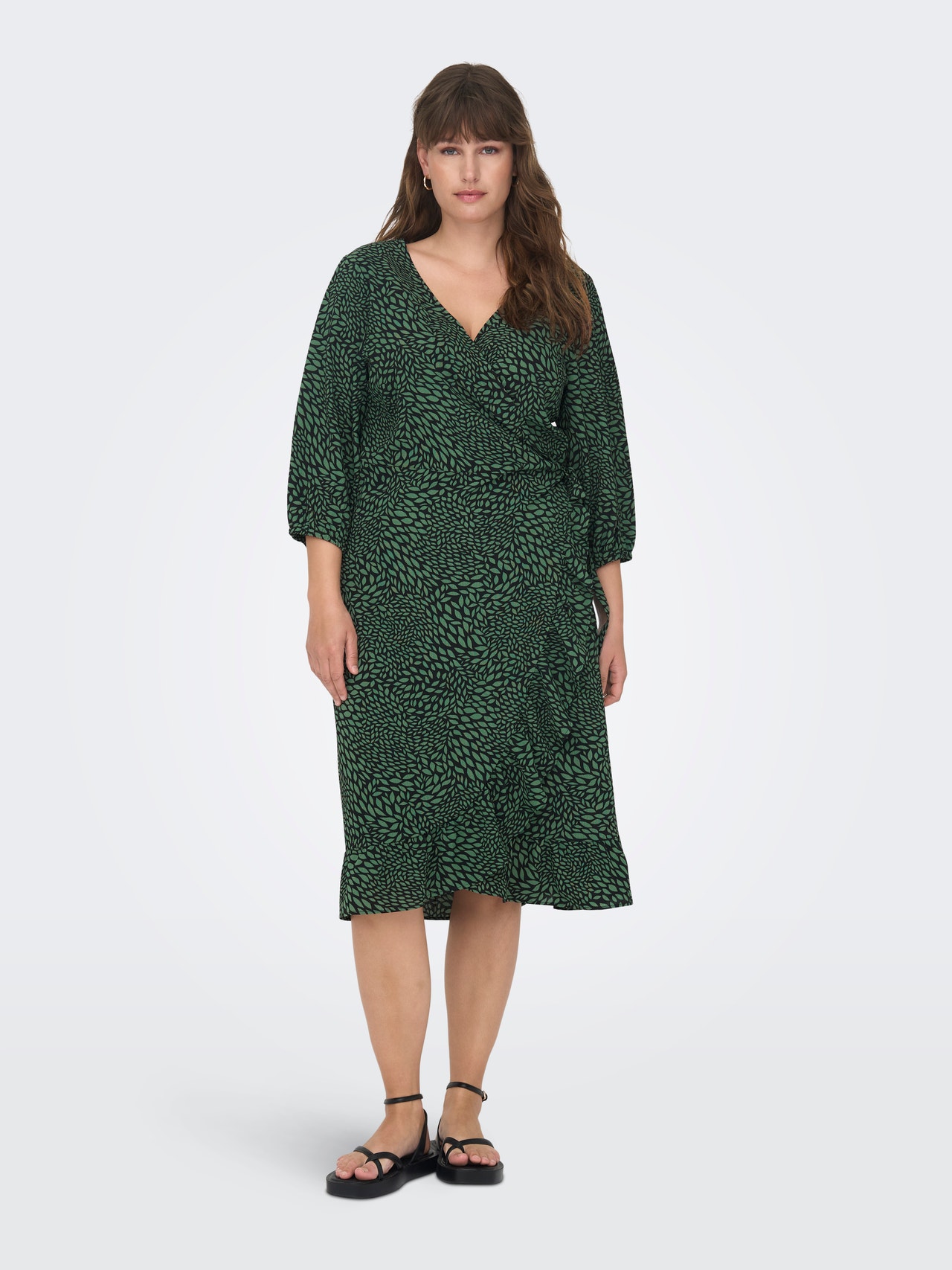 ONLY Regular Fit V-hals Lang kjole -Dark Ivy - 15304534