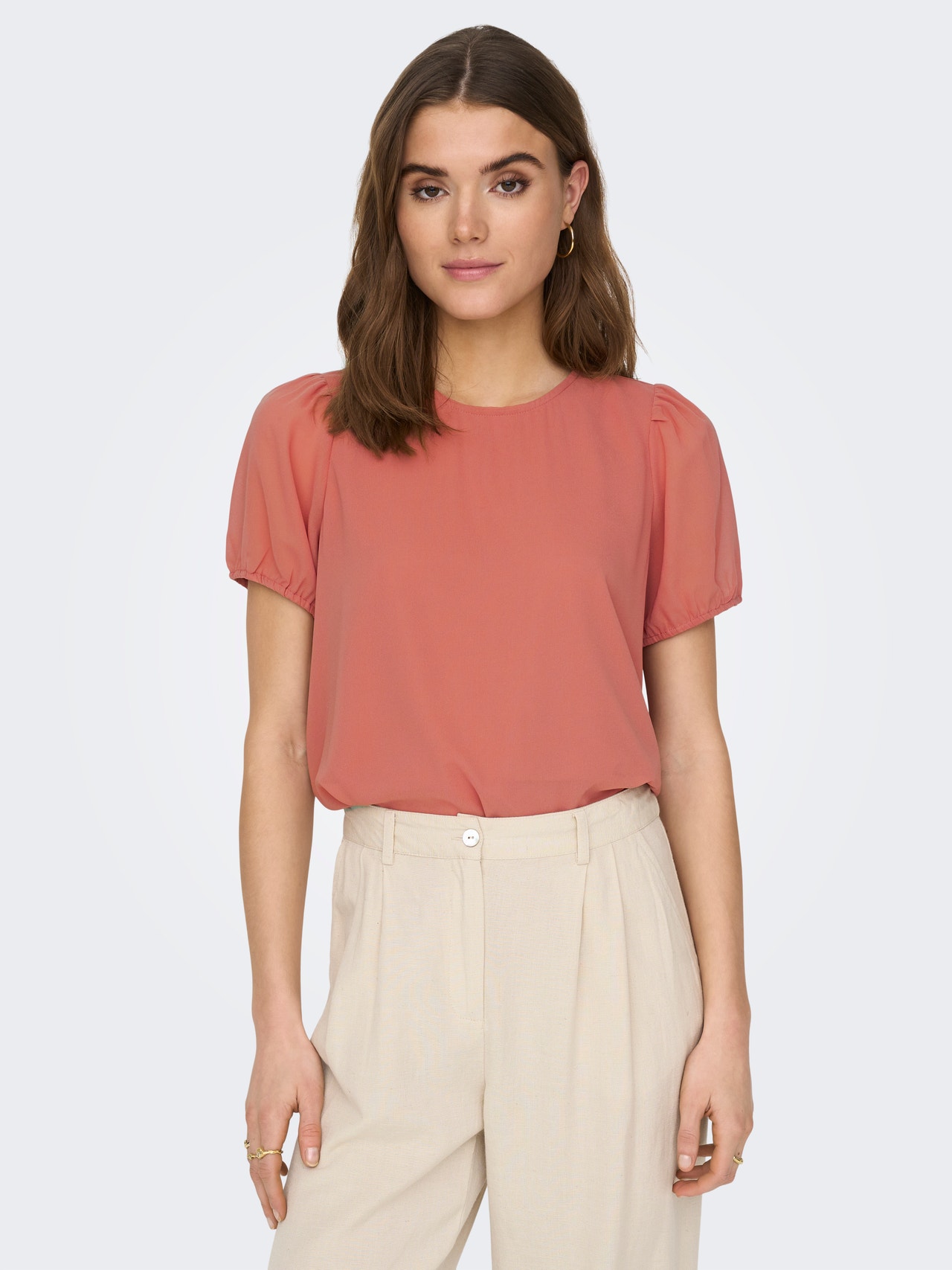 ONLY Regular Fit O-Neck Top -Canyon Rose - 15304558
