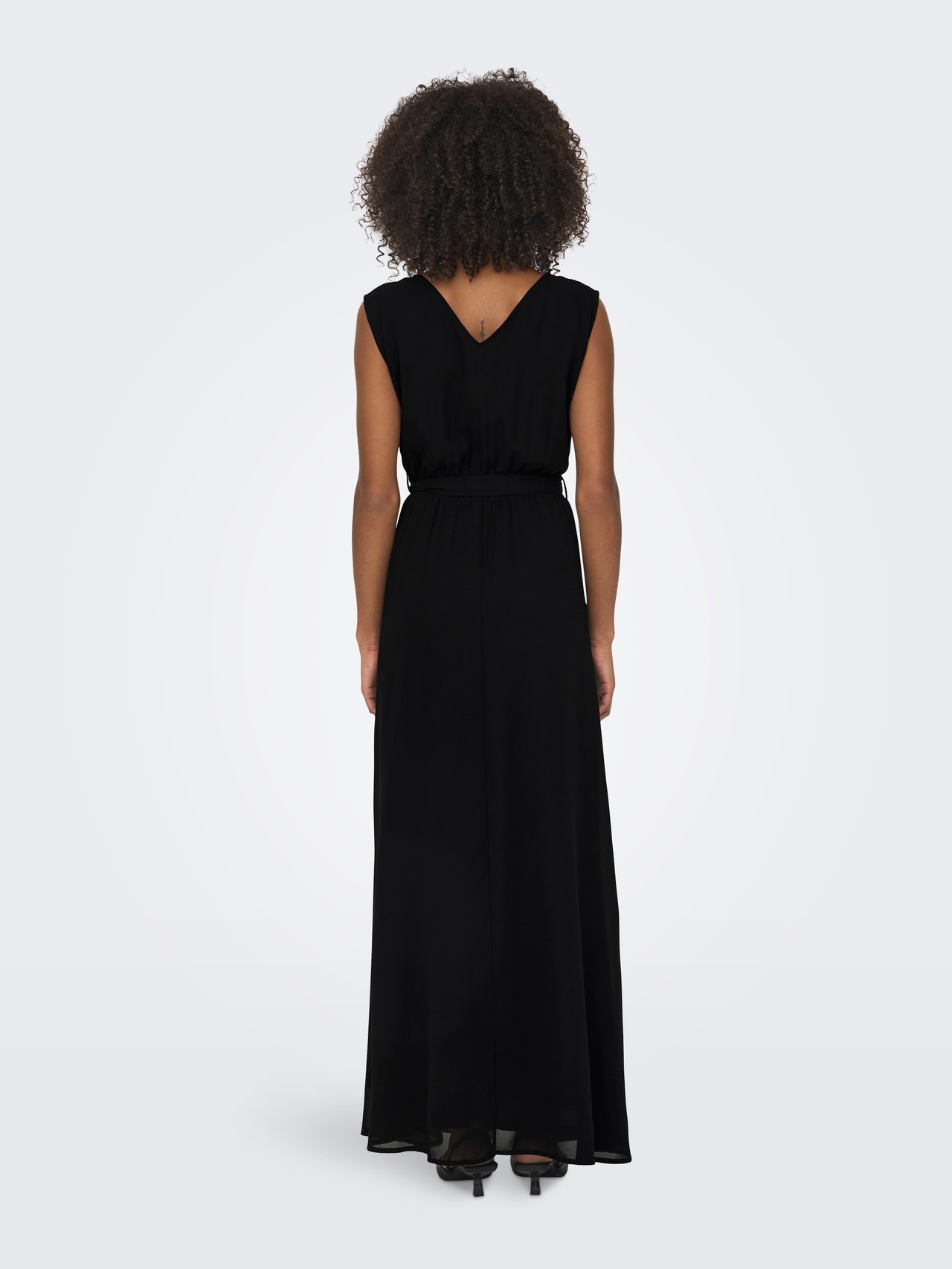 ONLY Loose fit V-Hals Lange jurk -Black - 15304561