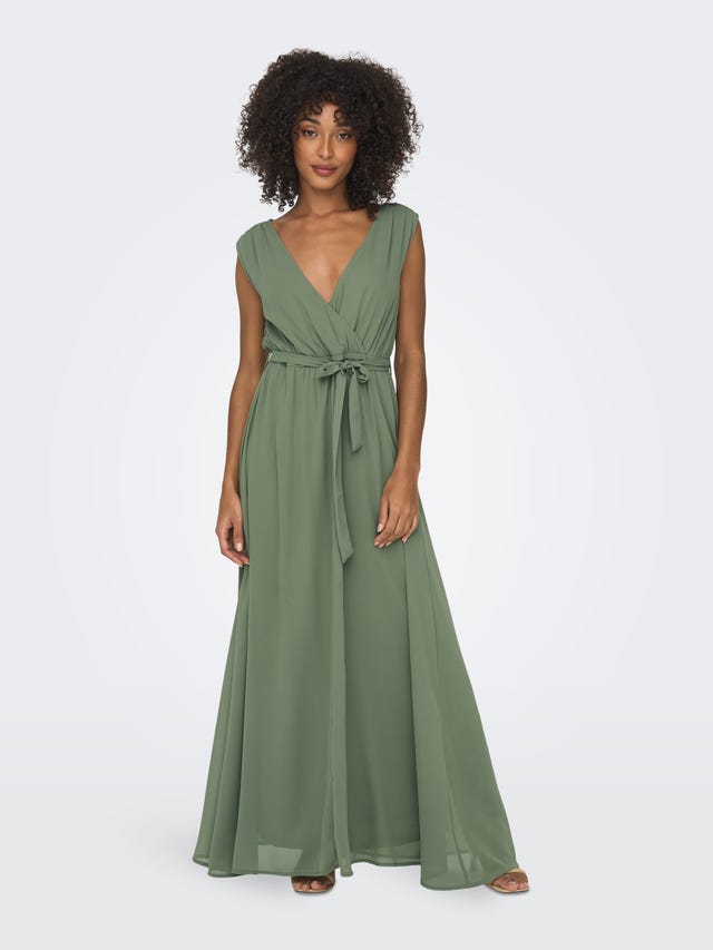 ONLY Loose Fit V-Neck Long dress - 15304561