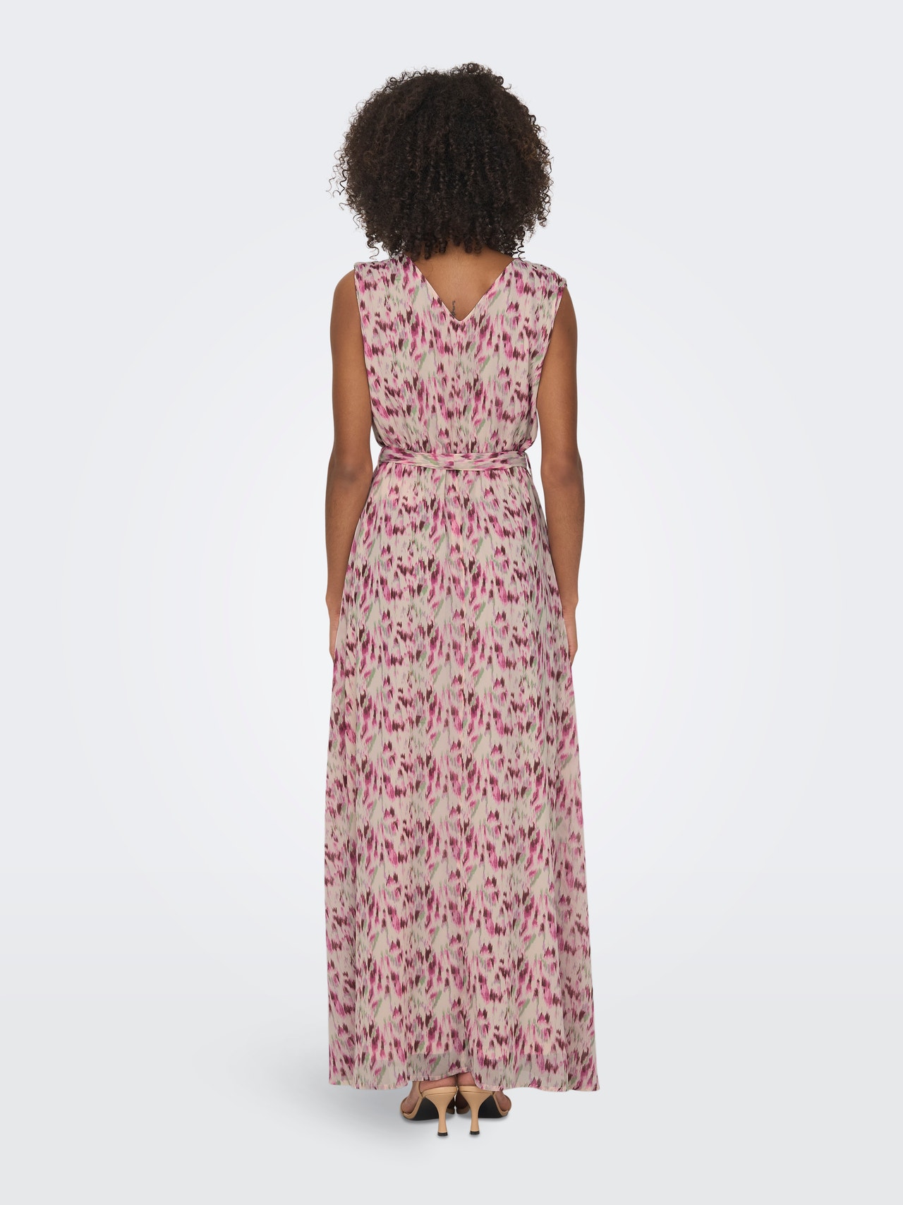 ONLY Locker geschnitten V-Ausschnitt Langes Kleid -Mulberry - 15304561