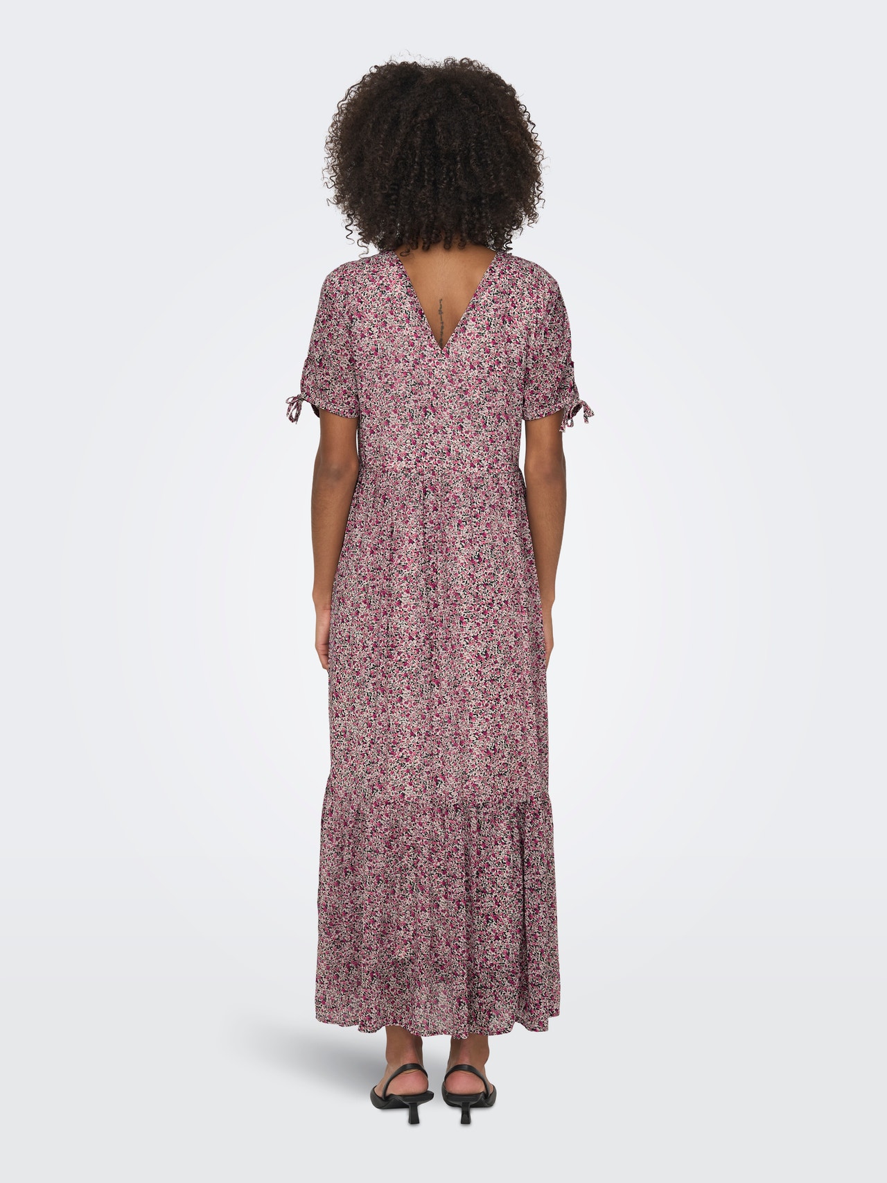 ONLY Maxi dress with v-neck -Festival Fuchsia - 15304562