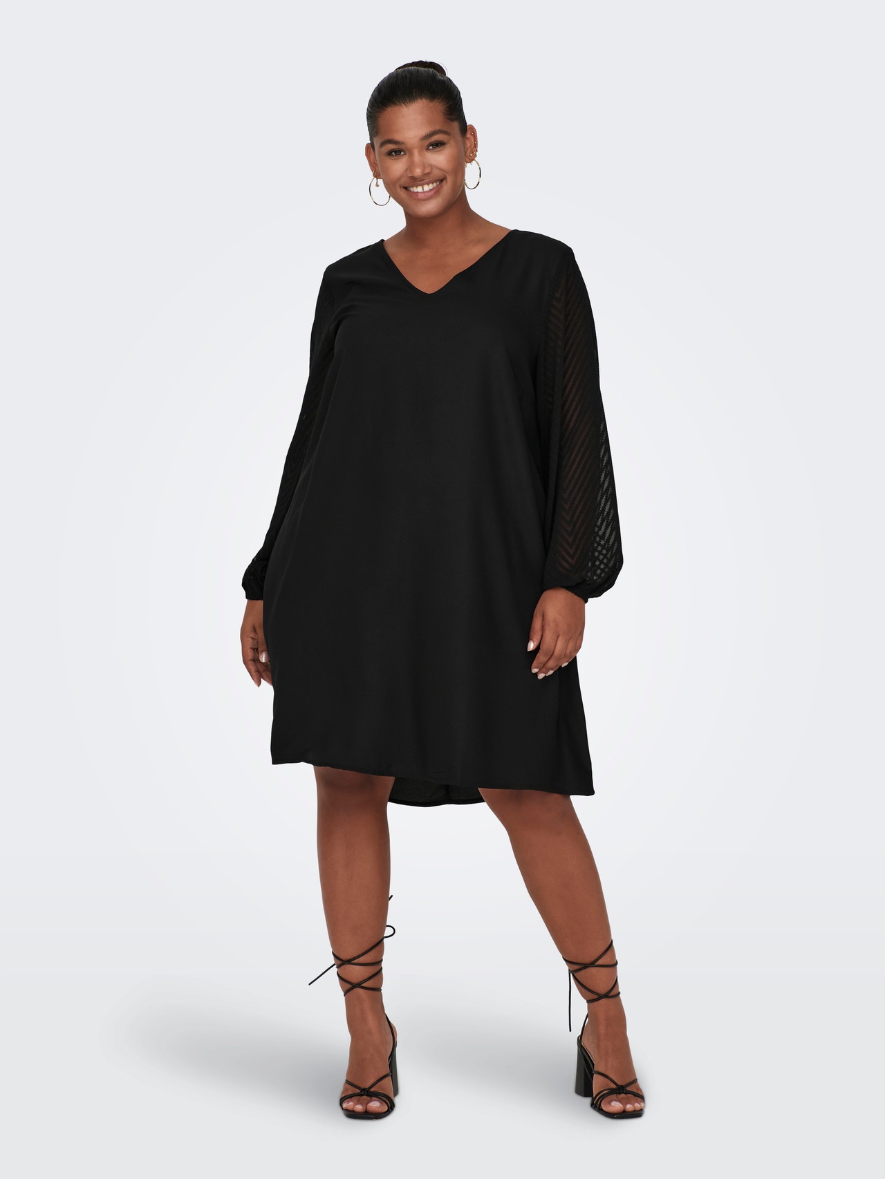ONLY Curvy dress with v-neck -Black - 15304565
