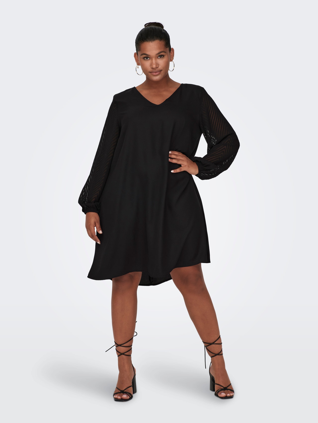 ONLY Regular Fit V-Neck Long dress -Black - 15304565
