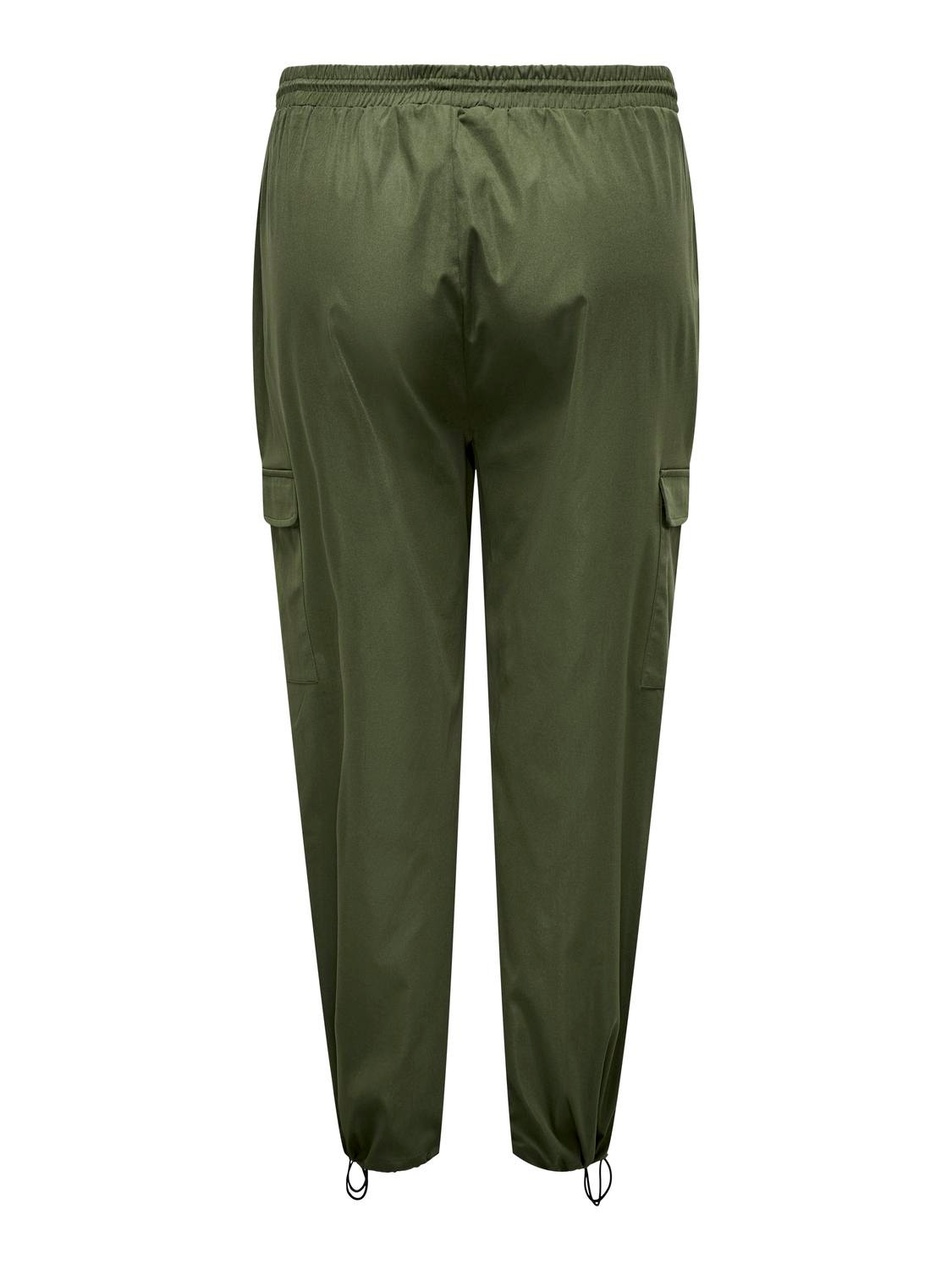 ONLY Pantalones cargo Corte regular Cintura media Detalle elástico Puños elásticos -Rifle Green - 15304573