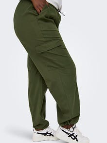 ONLY Pantalons cargo Regular Fit Taille moyenne Élastique Poignets ou bas élastiqués -Rifle Green - 15304573