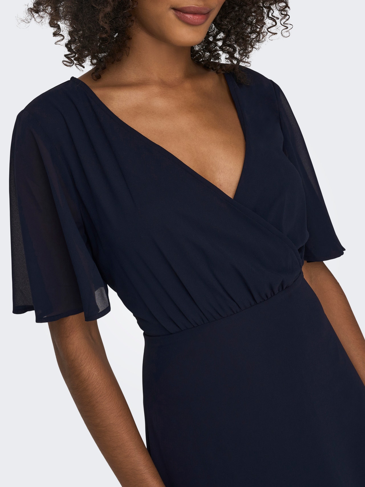 ONLY Relaxed Fit V-Neck Midi dress -Night Sky - 15304574