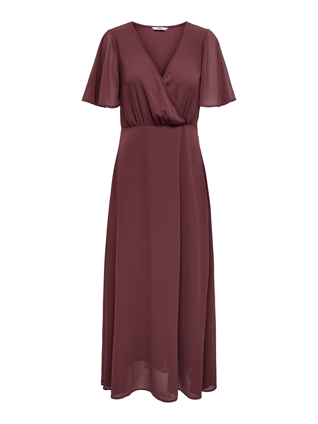 ONLY Relaxed fit V-Hals Midi-jurk -Rose Brown - 15304574
