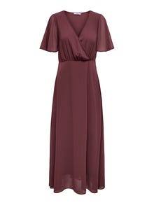 ONLY Robe midi Relaxed Fit Col en V -Rose Brown - 15304574