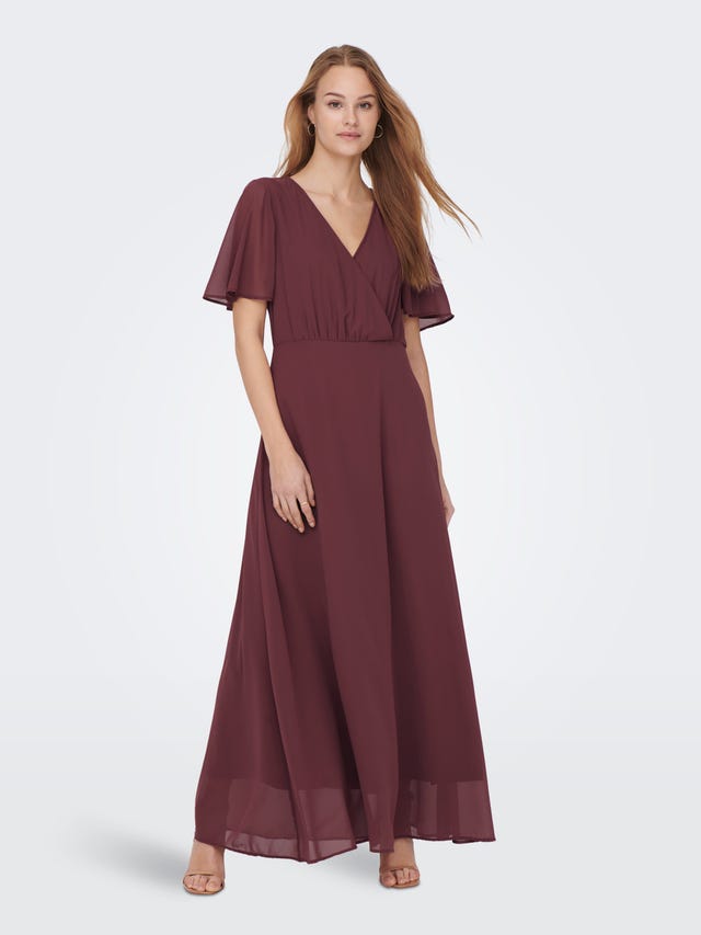 ONLY V-Neck Short Sleeves Maxi Dress - 15304574