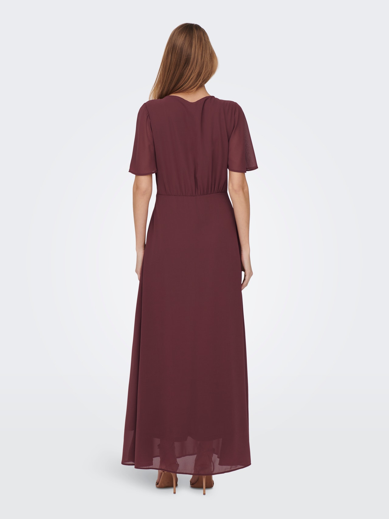 ONLY Relaxed fit V-Hals Midi-jurk -Rose Brown - 15304574
