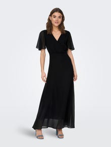 ONLY Relaxed Fit V-Neck Midi dress -Black - 15304574