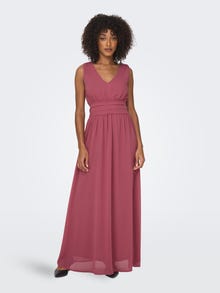 ONLY V-Neck Maxi Dress -Rose Wine - 15304577