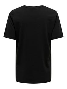 ONLY Normal geschnitten Rundhals T-Shirt -Black - 15304587
