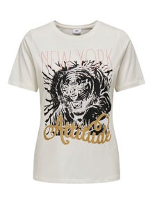 ONLY JDYATTITUDE T-shirt -Cloud Dancer - 15304588