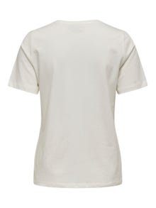 ONLY Normal geschnitten Rundhals T-Shirt -Cloud Dancer - 15304588