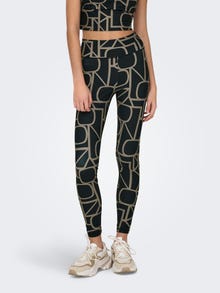 ONLY Mršavo pristajanje Visoki struk Tajice -Black - 15304594