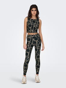 ONLY Mršavo pristajanje Visoki struk Tajice -Black - 15304594