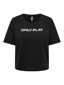 ONLY T-shirts Loose Fit Col rond Épaules tombantes -Black - 15304595