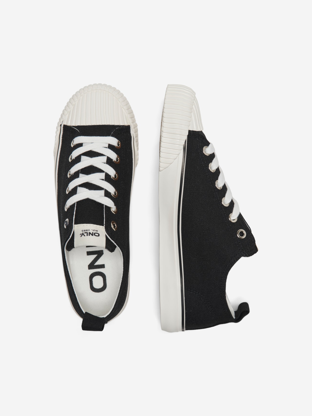 ONLY Canvas low sneakers -Black - 15304619