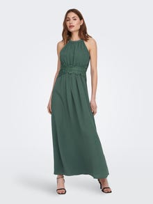 ONLY Relaxed Fit Halter neck Midi dress -Balsam Green - 15304689