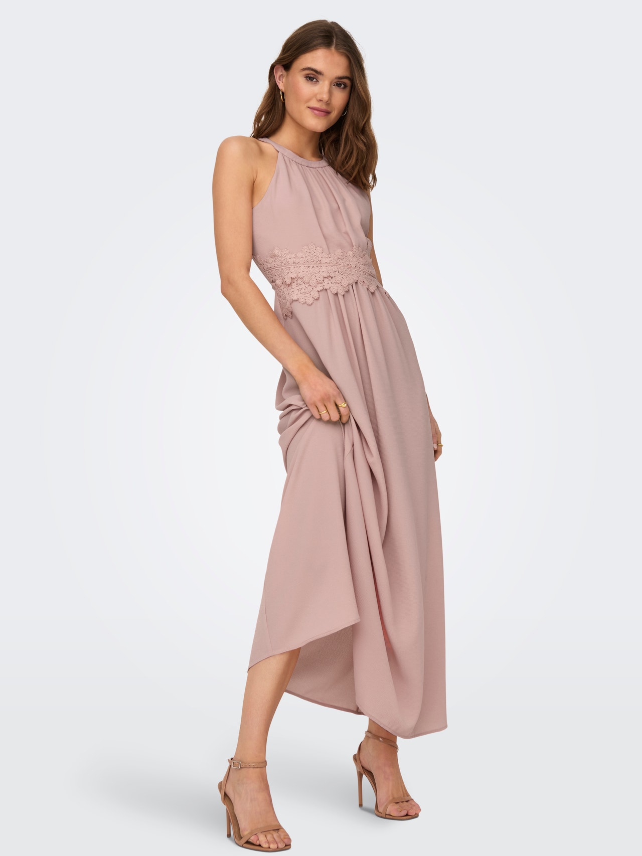 ONLY Maxi Halterneck Dress -Misty Rose - 15304689