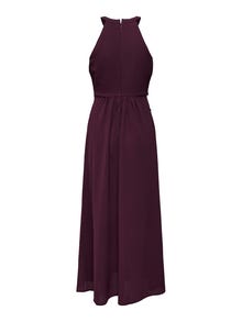 ONLY Relaxed Fit Halter neck Midi dress -Winetasting - 15304689