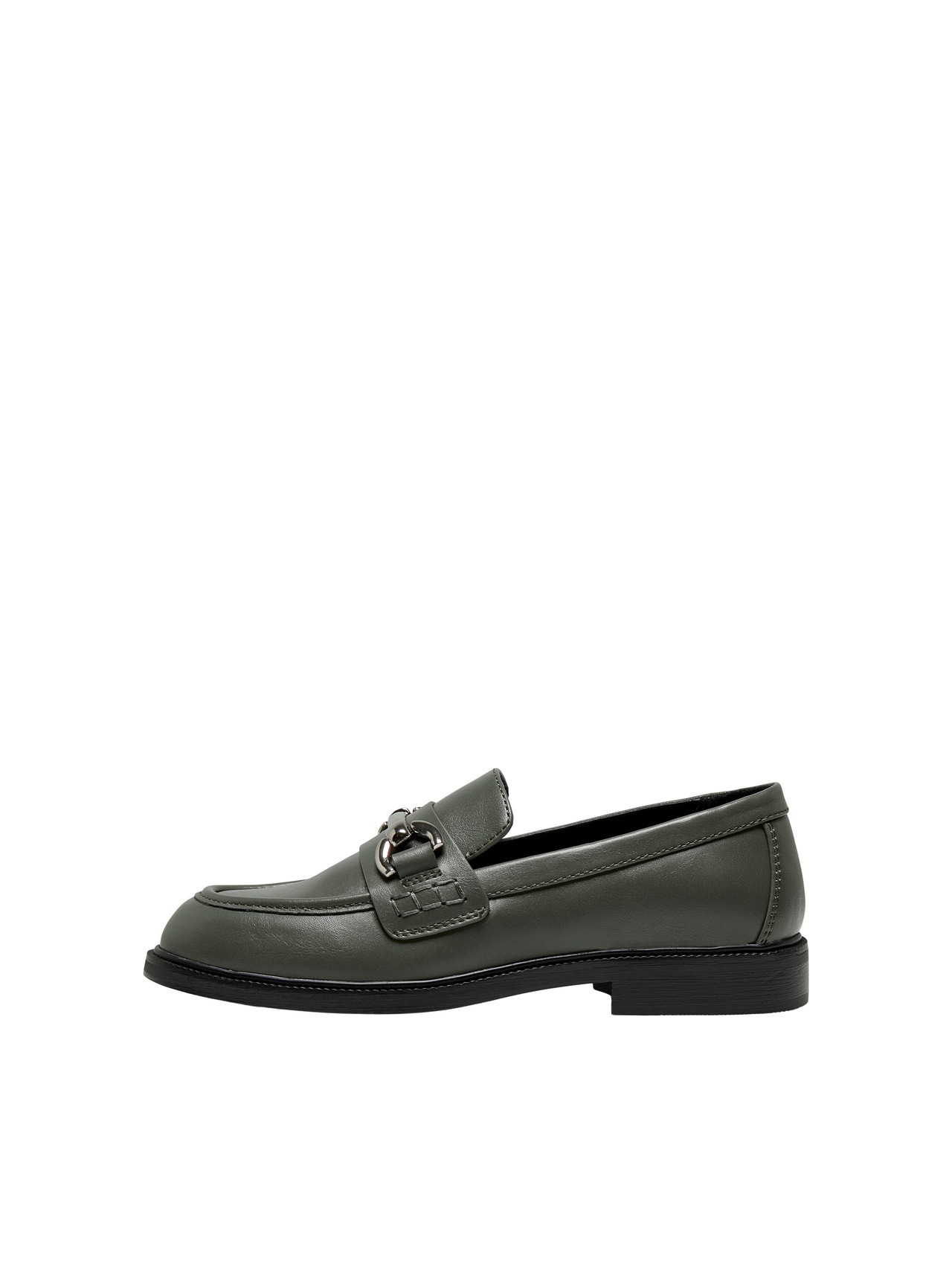 ONLY Faux leather loafers -Sea Moss - 15304719