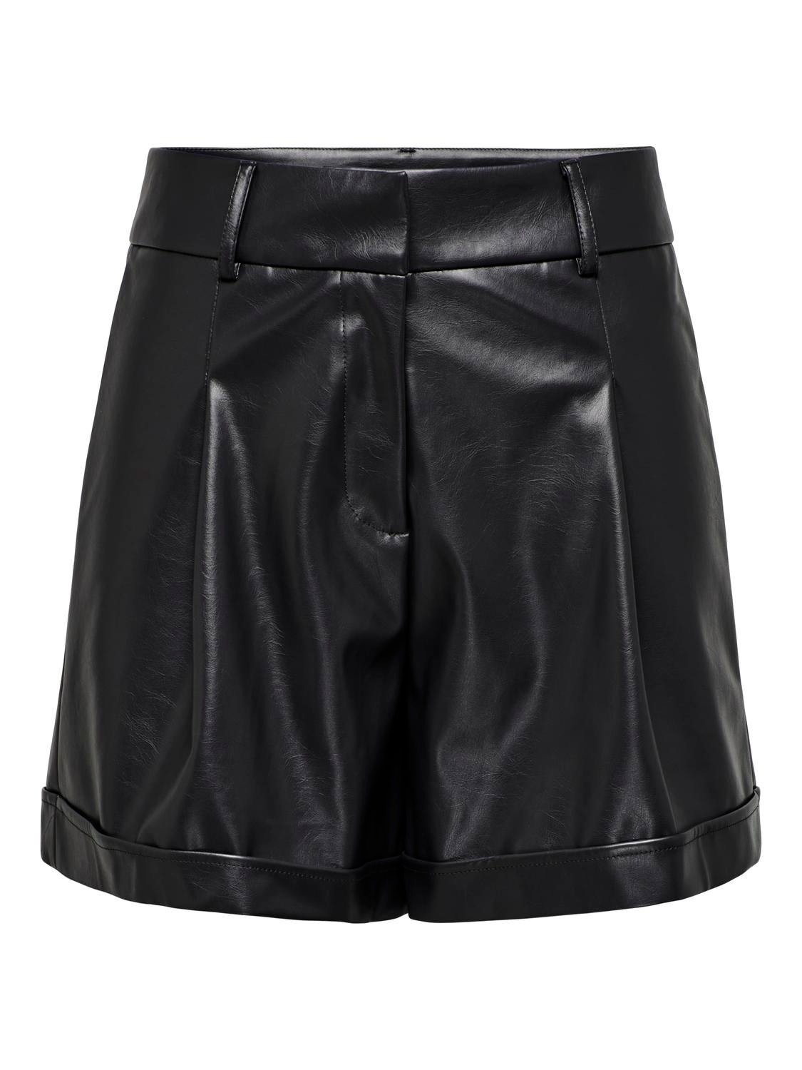 ONLY Regular Fit Mid waist Fold-up hems Shorts -Black - 15304744