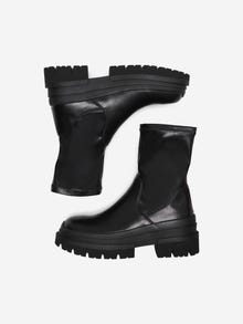 ONLY Imiterede læder støvler -Black - 15304757