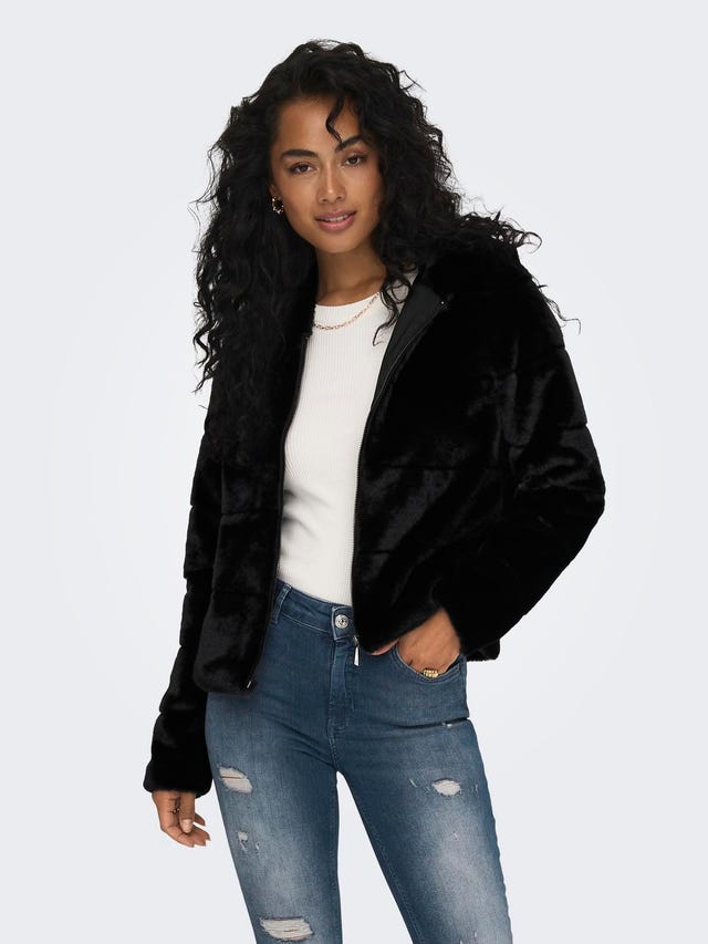 Only Short Faux Fur Jacket - Women - White - L