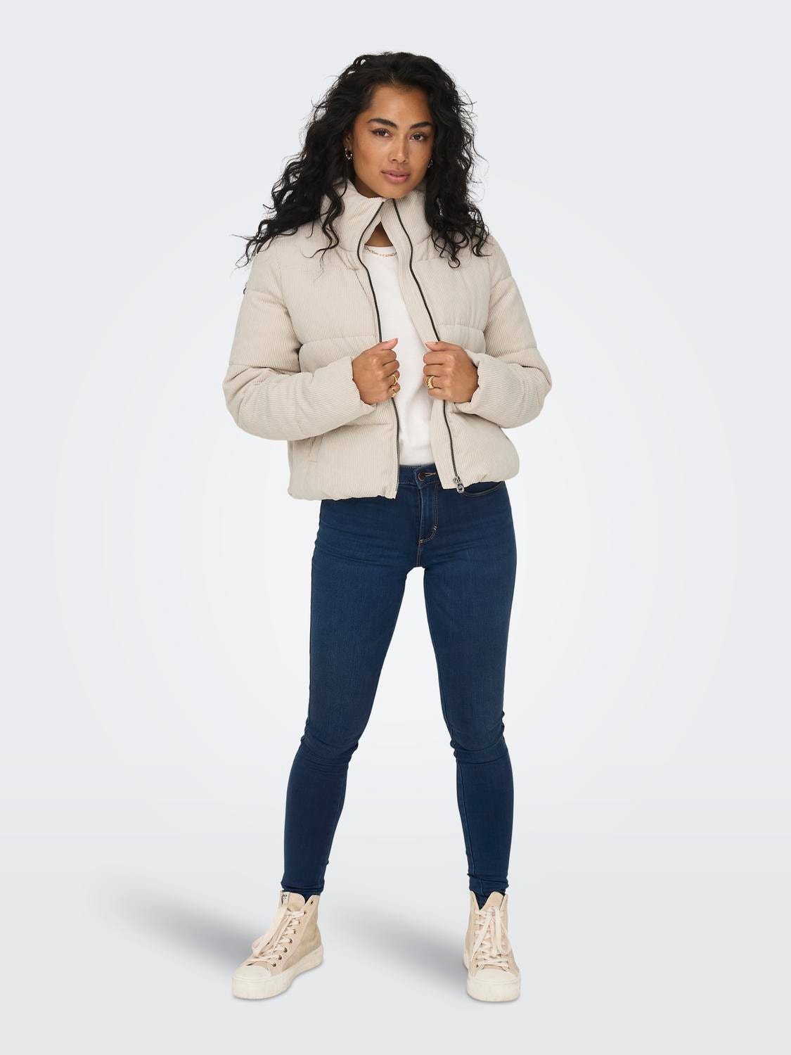 ONLY High stand-up collar Quilted Jacket -Moonstruck - 15304768