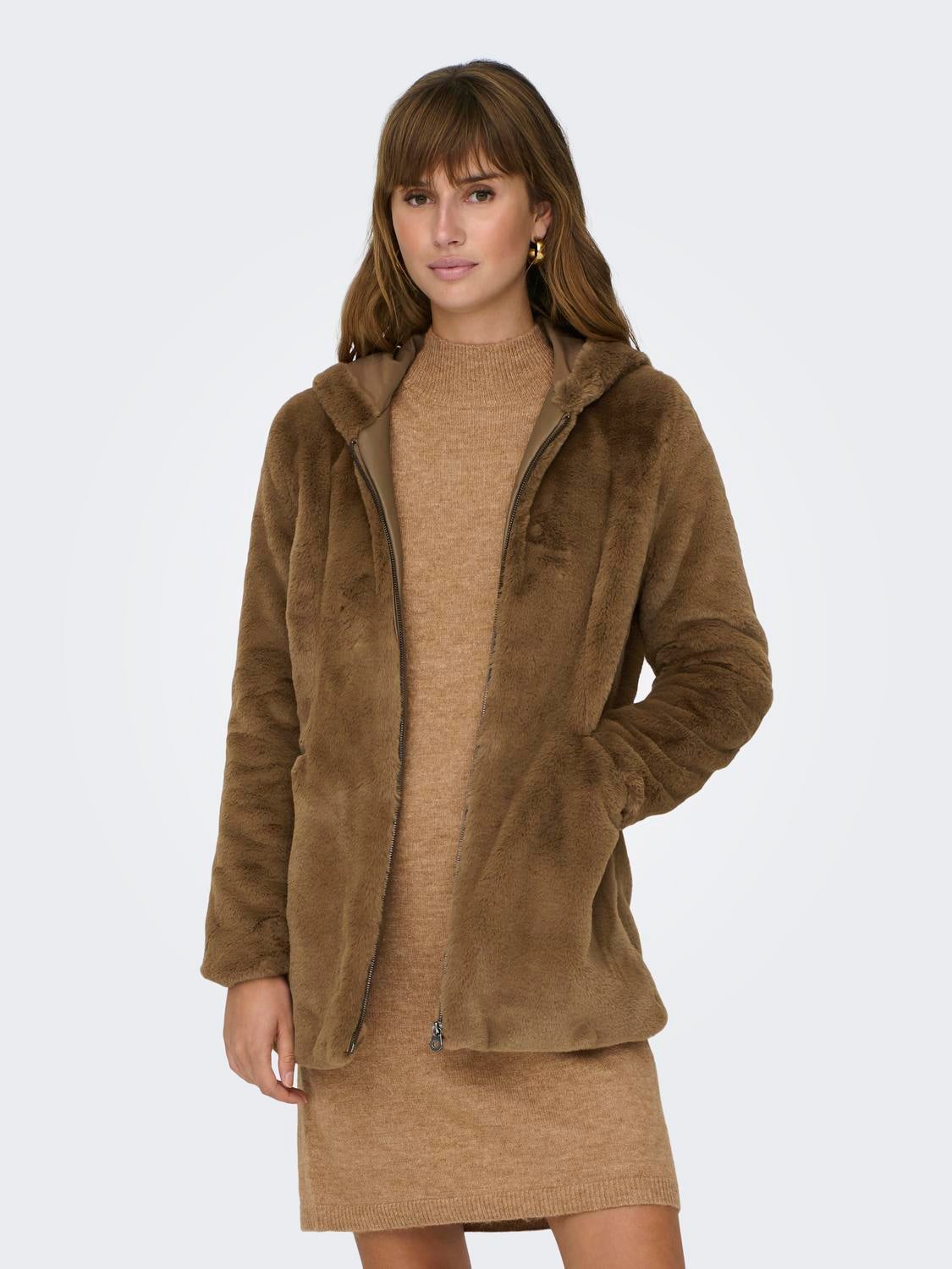 Only faux fur coat sale