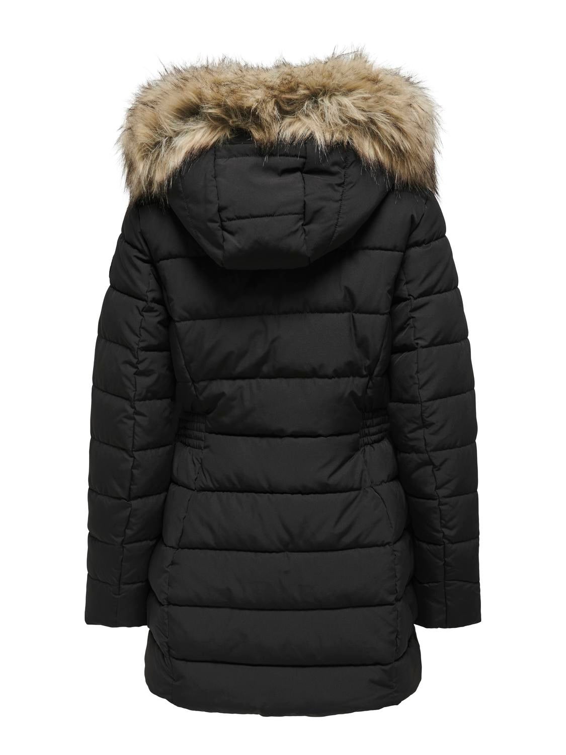 Peyton quilted down coat with 2024 detachable faux fur trimmed hood