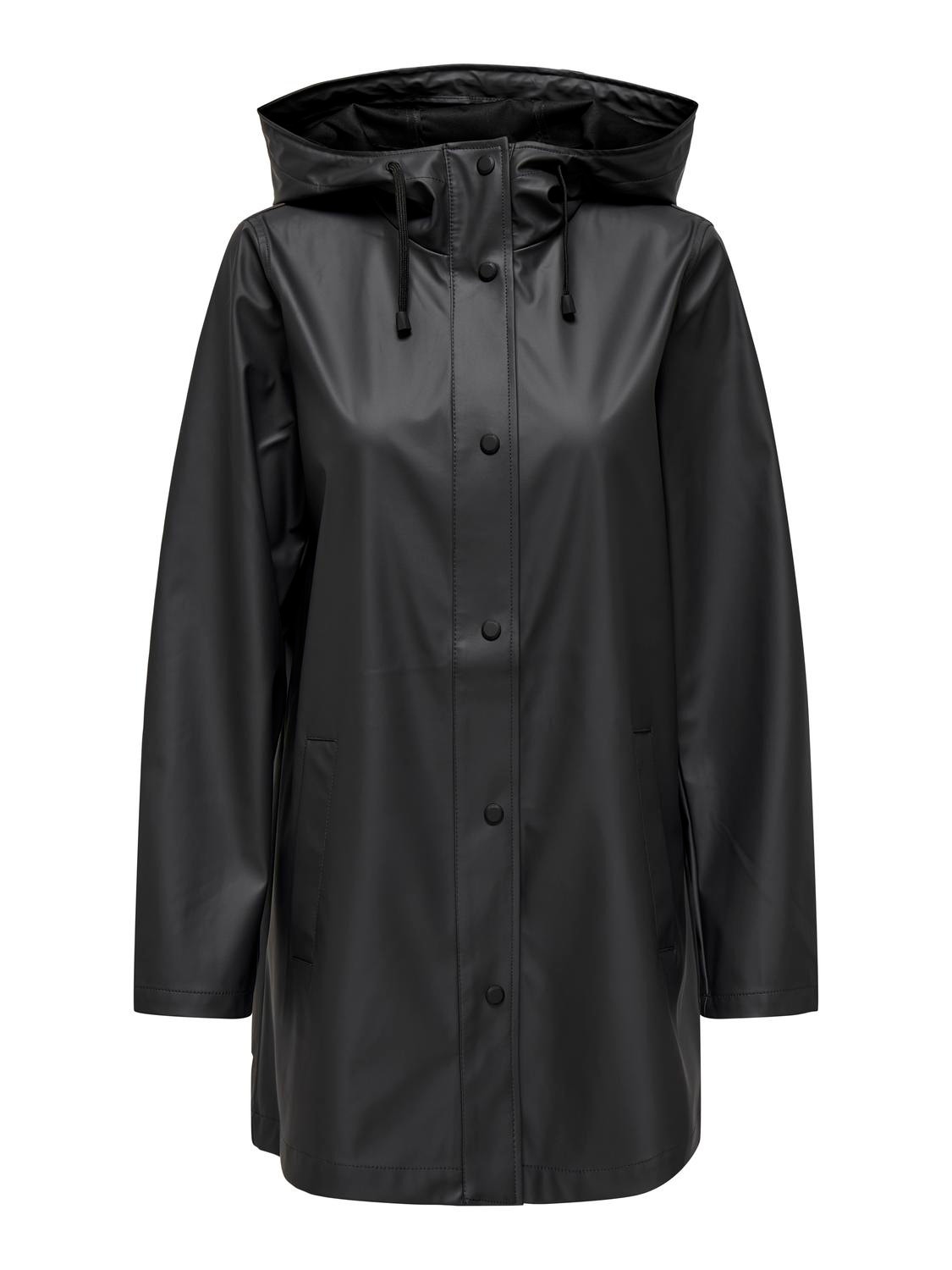 ONLY Long rain jacket with buttons  -Phantom - 15304784