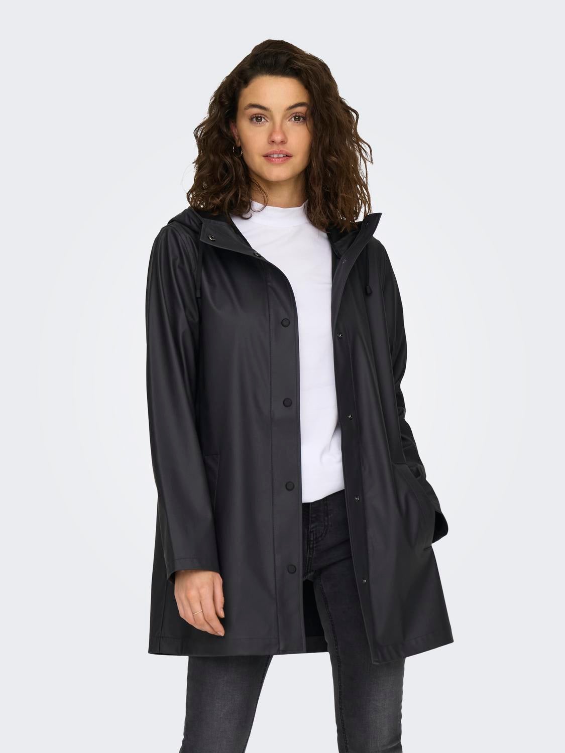 ONLNEWELLEN Raincoat Black ONLY